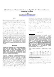 Microstructure and properties of new developed Fe-Cr-C-B powders ...