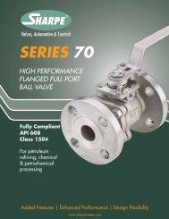 SERIES 70 - SharpeÂ® Valves