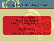 Joburg City Safety Programme - NDP