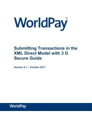 Submitting Transactions in the XML Direct Model with 3 ... - WorldPay