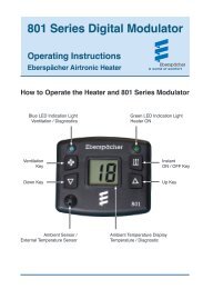 801 Series Digital Modulator Operating Instructions - Eberspacher