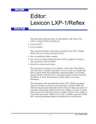 Editor: Lexicon LXP-1/Reflex