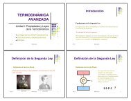 TERMODINÃMICA AVANZADA ?