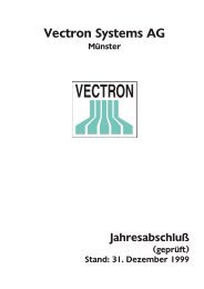 Annual Report Vectron Systems AG