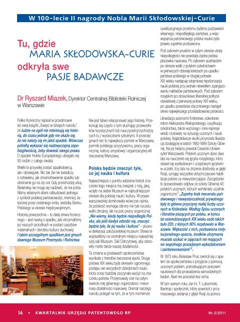 Nr 2/2011 - Regionalny OÅrodek Informacji Patentowej BG AGH