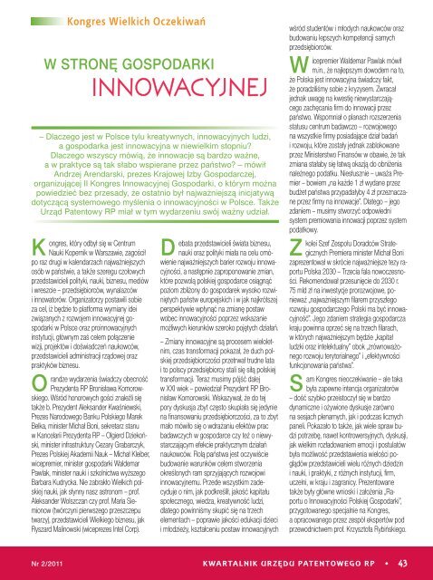 Nr 2/2011 - Regionalny OÅrodek Informacji Patentowej BG AGH