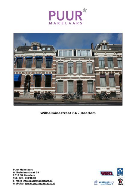 Wilhelminastraat 64 - Haarlem - Puur Makelaars