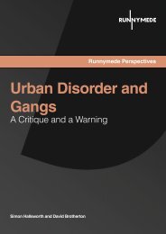 Urban Disorder and Gangs - Runnymede Trust