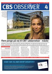 Flere penge pÃ¥ vej til CBS' uddannelser - mÃ¥ske - CBS OBSERVER