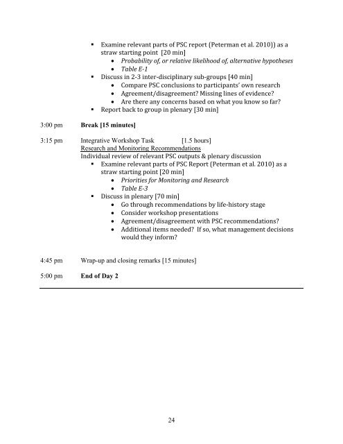 Fraser River sockeye salmon: data synthesis and cumulative impacts