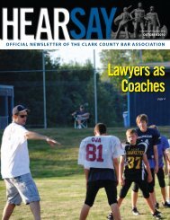 Lawyers as Coaches - Clark County Bar Association