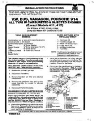 Weber 34 IDF Carburetor Installation Instructions ... - TheSamba.com
