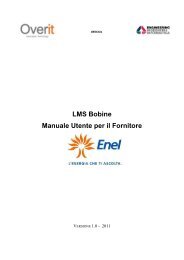 LMS Bobine Manuale Utente per il Fornitore - Fornitori - Enel