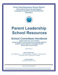 Parent Leadership School Resources - Chula Vista Elementary ...