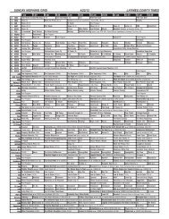 SUNDAY MORNING GRID 4/22/12 LATIMES.COM/TV TIMES - Blogs