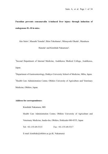 Fucoidan prevents concanavalin A-induced liver injury through ...