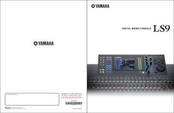 LS9 Brochure - Yamaha Commercial Audio