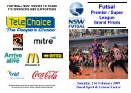 Premier - Super League Grand Finals booklet - Futsal4all - Futsal