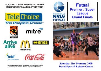 Premier - Super League Grand Finals booklet - Futsal4all - Futsal