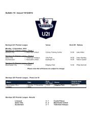 Bulletin 18 - Issued 14/12/2012 - Premier League