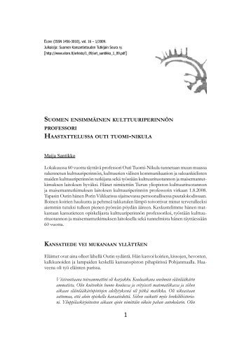 Haastattelussa Outi Tuomi-Nikula - Elore