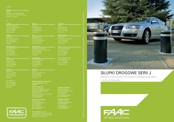 SŁUPKI DROGOWE SERII J - Faac