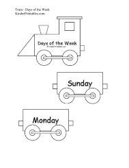 Days of the Week Train - Kinder Printables