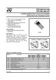 TIP140/141/142 TIP145/146/147 - Datasheet Catalog