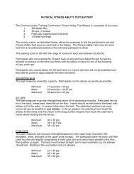 PHYSICAL FITNESS ABILITY TEST BATTERY The Criminal Justice ...