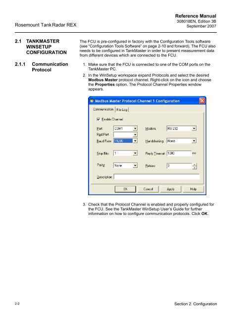 FCU 2165/2175 Reference Manual - Emerson Process Management