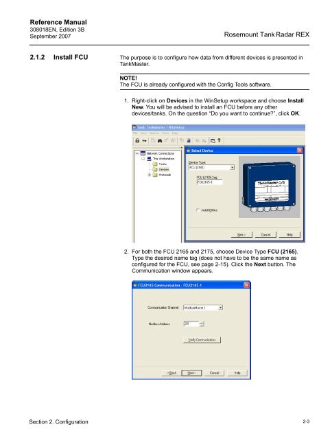 FCU 2165/2175 Reference Manual - Emerson Process Management