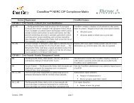 CrossBow™ NERC CIP Compliance Matrix