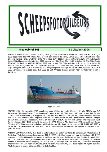 Nieuwsbrief 142 9 februari 2008 - World Ship Society - Rotterdam ...