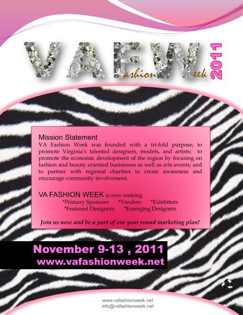 Mission Statement - VA Fashion Week 2012