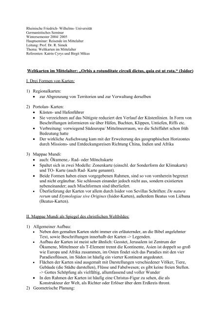 Weltkarten Im Mittelalter Pdf 260 Kb