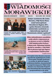 WiadomoÅci Morawickie maj 2012 - Morawica, UrzÄd Gminy