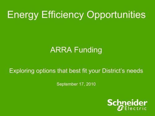 Energy Efficiency Opportunities