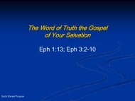 The Word of Truth the Gospel of Your Salvation PDF - Gospel Lessons