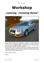 Workshop - Leaving Coming Home - TS85.de