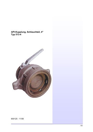 API-Kupplung, Schlauchteil, 4" Typ 513-4 - VENTEK Armaturen GmbH