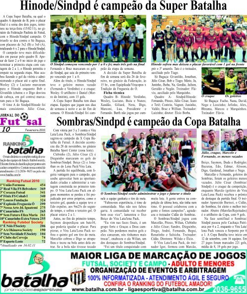 REGRAS - Jornal do Futsal