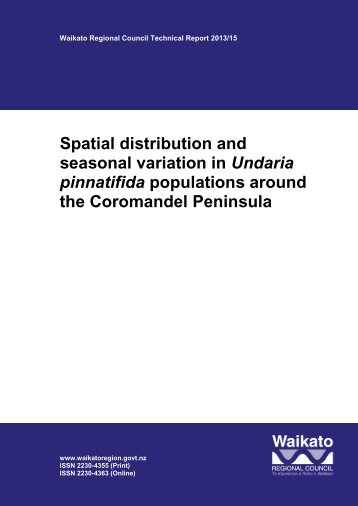 Spatial distribution and seasonal variation in Undaria pinnatifida ...