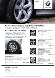 Angebote gültig vom 01.04. bis 31.08.2008. - BMW