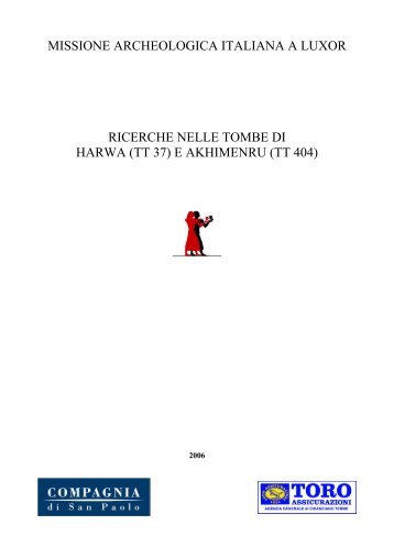 Versione PDF del Rapporto 2006 - La Tomba di Harwa