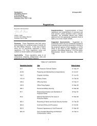 Table of Contents - Regulations - Ohio Military Reserve