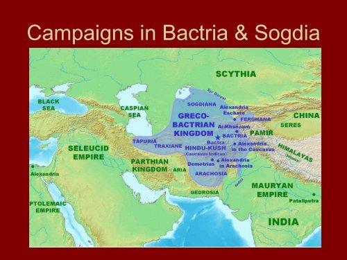 Campaigns in Bactria & Sogdia