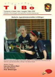 Ausgabe März 2009 - Tischtennis Bezirk Heidelberg