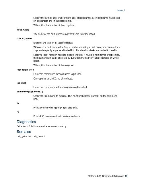 Platform LSF Command Reference - SAS