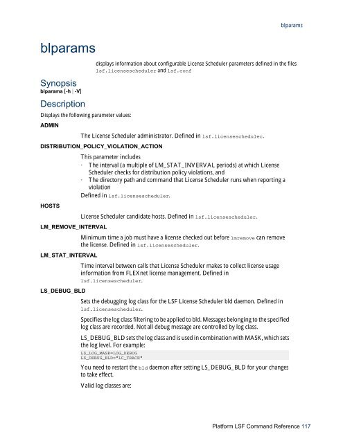 Platform LSF Command Reference - SAS