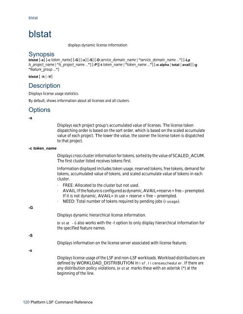 Platform LSF Command Reference - SAS